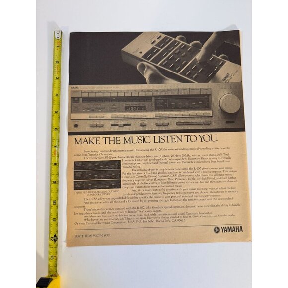 Vintage 1983 Yamaha Make the Music Listen to You Advertisement Print Ad - Picture 2 of 3